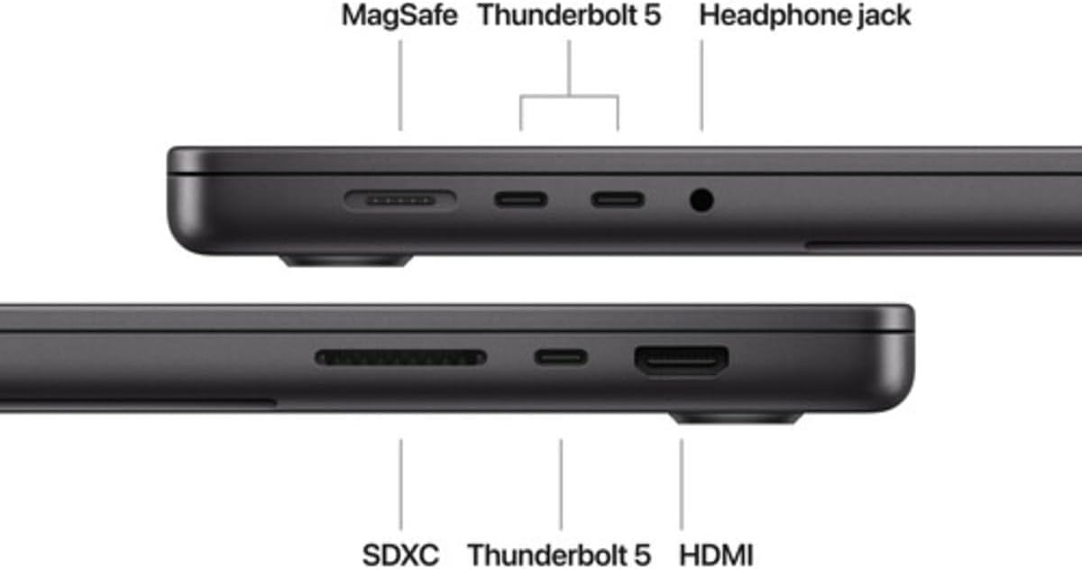 Apple 2024 MacBook Pro with Apple M4 Pro Chip (16-inch, 24GB RAM, 512GB SSD Storage) (QWERTY English) Space Black (Renewed)